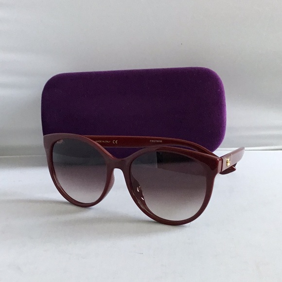 GUCCI RED CAT EYE SUNGLASSES LADIES. - Picture 3 of 13